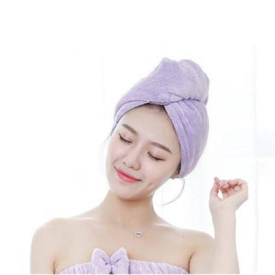 Hair Towel Fast Hair Drying Towel Super Absorbent Quick Dry Twist Hair Turban Anti Frizzy Microfiber Bath Cap with Button