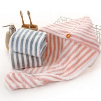 Color Strips Microfiber  Hair Drying Towel for Women